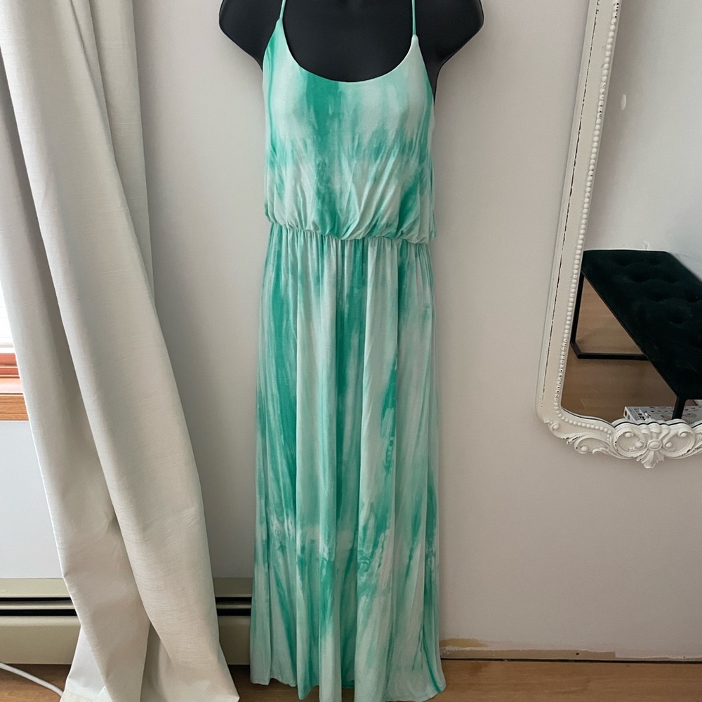 Pink Blush Tie-Dye Maxi Dress Sz Lrg